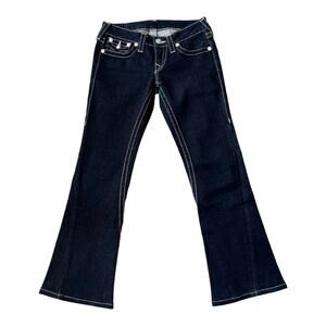 True Religion Joey Sparkle Flap Pockets Bootcut Jean Size See Measurements